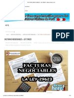 Facturas Negociables - Ley 29623