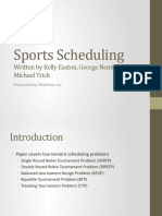 Sports Scheduling