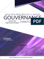 Le Rôle Des Principes de La Bonne Gouvernance Dans Les Services Publics Territoriaux PDF