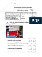 Evaluacion Diagnostica Lenguaje y Comunicacion Septimo Basico