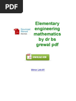 Elementary Engineering Mathematics by DR Bs Grewal PDF