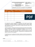 F-SST-040. Acta de Entrega EPP