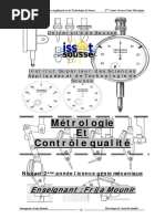 Cours Métrologie Et Contôle de Qualité PDF