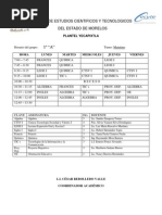 Horario Cecyte Yeca (Primeros)