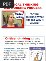 Critical Thinking and Nursing Process