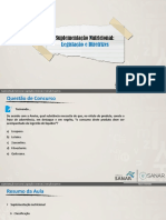 07 - Suplementação Nutricional - Legislação e Diretrizes