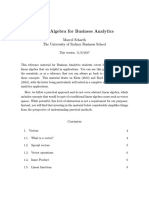 Linear Algebra For Business Analytics