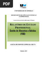 Alícia Silva 2015. Relatório Do Estágio Profissional. Gestão de Alimentos e Bebidas (F&B) PDF