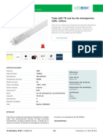 Tubo LED T8 Con Luz de Emergencia, 18W, 120cm