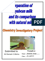 Preparation of Soybean Milk and Its Comparison With Natural Milk