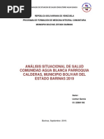 Analisis Situacional de Salud Agua Blanca Calderas