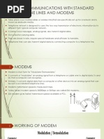 Data Communications With Standard Telephone Lines and Modems