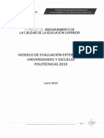 Modelo de Evaluación Externa de Universidades y Escuelas Politécnicas 2019 PDF