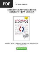 Aitchisons Linguistics Teach Yourself by Jean Atchison PDF