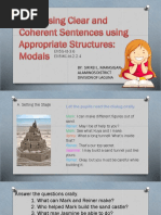 ENGLISH 5 Q2 WEEK 4 Composing Clear and Coherent Sentences Using Appropriate Structures Modals by Sir Rei Marasigan