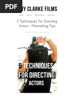 5 Techniques For Directing Actors - Film PDF