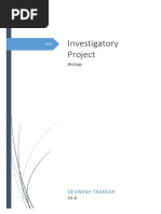 Biology Investigatory Project Class 12 - DRUGS