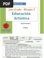 Plan 2do Grado - Bloque 5 Educación Artística