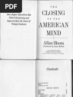 Bloom, The Closing of The American Mind-1 PDF