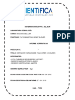 Informe 05 de Biología - Fragmentación