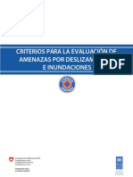 Criterios para La Evaluaciã N de Amenazas Por Deslizamientos e Inundaciones