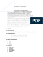 Determinacion de Densidad en Los Alimentos