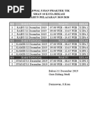 Jadwal Ujian Praktek TIK