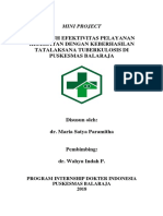 (Minipro) Pengaruh Efektivitas Pelayanan Kesehatan Dengan Keberhasilan Tatalaksana Tuberkulosis Di Puskesmas Balaraja