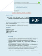 Memoria de Calculo Electrico PDF