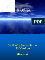 PHD Progress Presentation Template