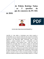 Delegado de Polícia Rodrigo Nalon Comenta As 5 Questões Do Concurso Das PC Fumarc Senhor Criminologia Aula Cursos Lelio Braga Calhau