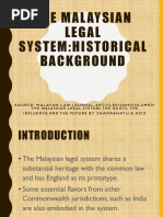 History of The Malaysian Legal System