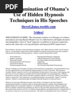 Obama S Use of Hidden Hypnosis Techniques in His Speeches