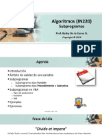 2019-0 Algoritmos - UNIDAD 4 - Subprogramas AV PDF