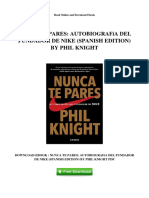 Nunca Te Pares Autobiografia Del Fundador de Nike Spanish Edition by Phil Knight PDF