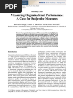 7 Measuring Organizational Performance