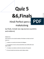 Life and Works of Rizal Quiz 5 and 6 FINALS