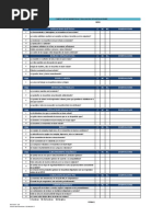 FORMATO Check List de Inspeccion y Evaluación de Instalaciones