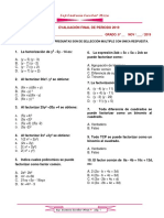 Evaluación Final de Periodo 8°