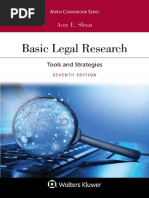 (Aspen Coursebook Series) Amy E. Sloan - Basic Legal Research - Tools and Strategies-Wolters Kluwer (2019)