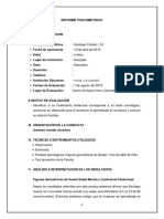 INFORME PSICOMETRICO SANTIAGO INCOMPLETO Resumen