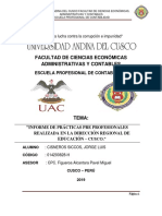 Informe Prácticas Pre Profesionales