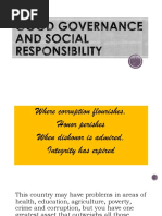 Good Governance and Social Responsibility