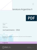 Uba - Ffyl - P - 2016 - Let - Literatura Argentina II