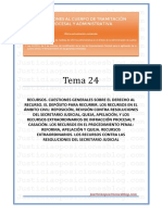 Tema 24 - Recursos Civiles y Penales PDF