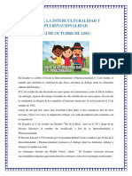 Día de La Interculturalidad y Plurinacionalidad