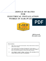 Schedule of Rates For Electrical Installation Works in Sarawak 2018