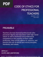 Code of Ethics For Professional Teachers