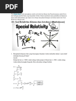 Soal Relativitas Khusus