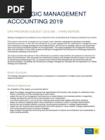 Subject Outline Strategic Management Accounting